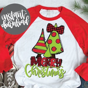 Christmas Tree Merry Christmas Graphic File for Sublimation Printing, Christmas Clip Art for Sublimation Transfer Printing, PNG - JPEG