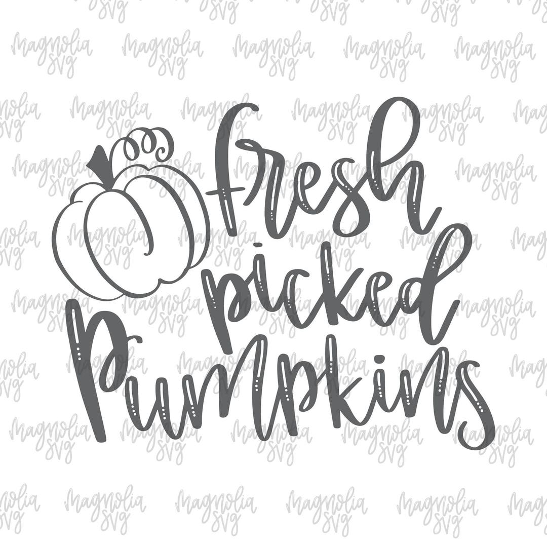 Pumpkin SVG, Fresh Picked Pumpkins Svg, Pumpkin Design, Fresh Picked ...