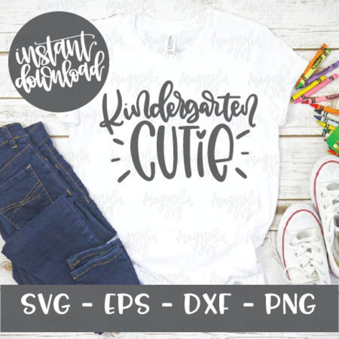 Kindergarten Cutie SVG Cut File Cutting Files for Silhouette - Etsy