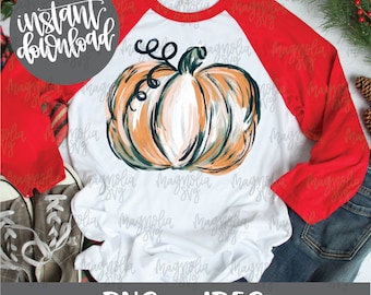 Fall Watercolor Pumpkin Graphic File for Sublimation Printing, Sub Transfer File for T-shirts, Fall Graphic Pumpkin Clip Art for Apparel