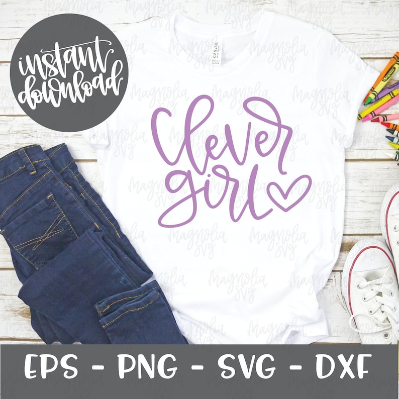 Download Toddler Shirt Svg File Clever Girl Svg Svg File For Cricut And Silhouette Machines Girl Power Svg Smart Girl File Baby Girl Svg File Clip Art Art Collectibles