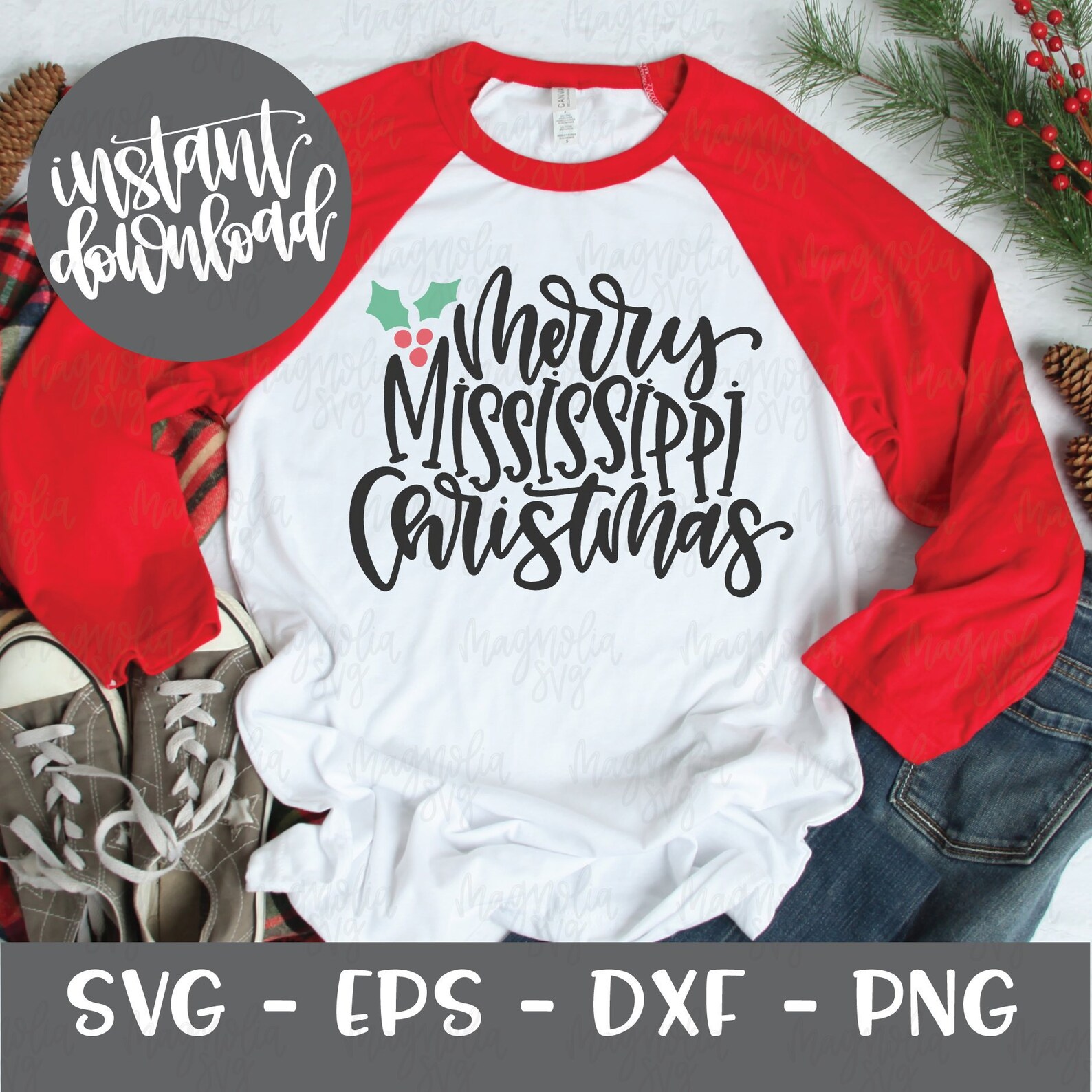 Merry Mississippi Christmas Svg Merry Christmas Svg - Etsy