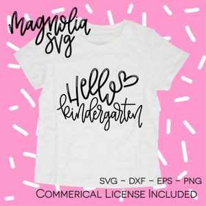 Hello Kindergarten SVG Cut File, Cutting Files for Silhouette and ...