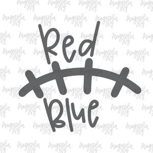 Red and Blue Laces svg, Football Laces svg, Football svg, Football Team Colors svg, School Colors svg, Color svg, Red and Blue Football