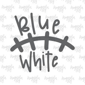 Blue and White Laces SVG, Football svg, Football Color svg, Team Colors svg, Football Laces svg, Football Team svg, Sports Team Colors svg