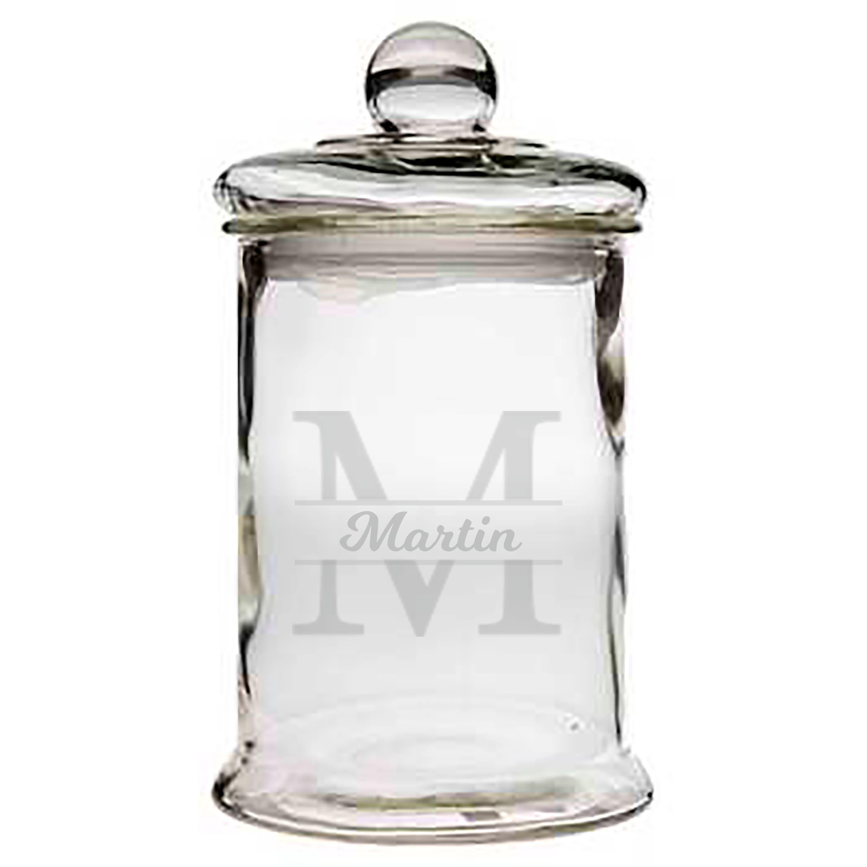 Personalized Glass Cookie Jar Glass Etched Custom Gift Etsy