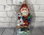 Vintage Christopher Radko Ornament, Red Hot Santa By C Radko, Fine European Glass By Christopher Radko, Christmas Collectors Ornament,
