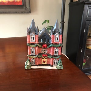 Stunning Vintage Village Porcelain Church, Christmas Village Church, Porcelain Church, Vintage Church, Lighted Church, Christmas Village