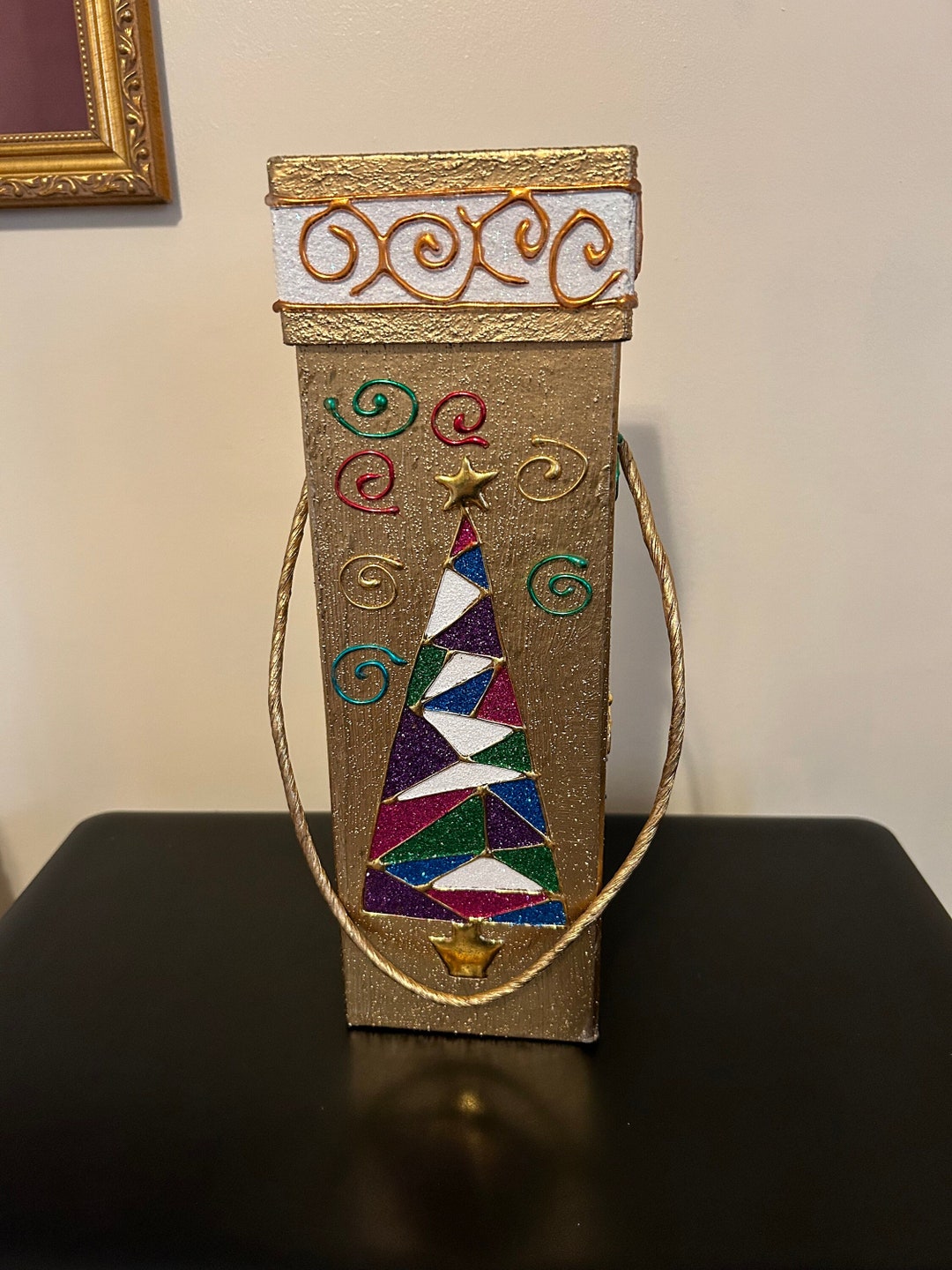 Vintage Wine Carrier Box, Vintage Wine Crate, Vintage Wine Bottle