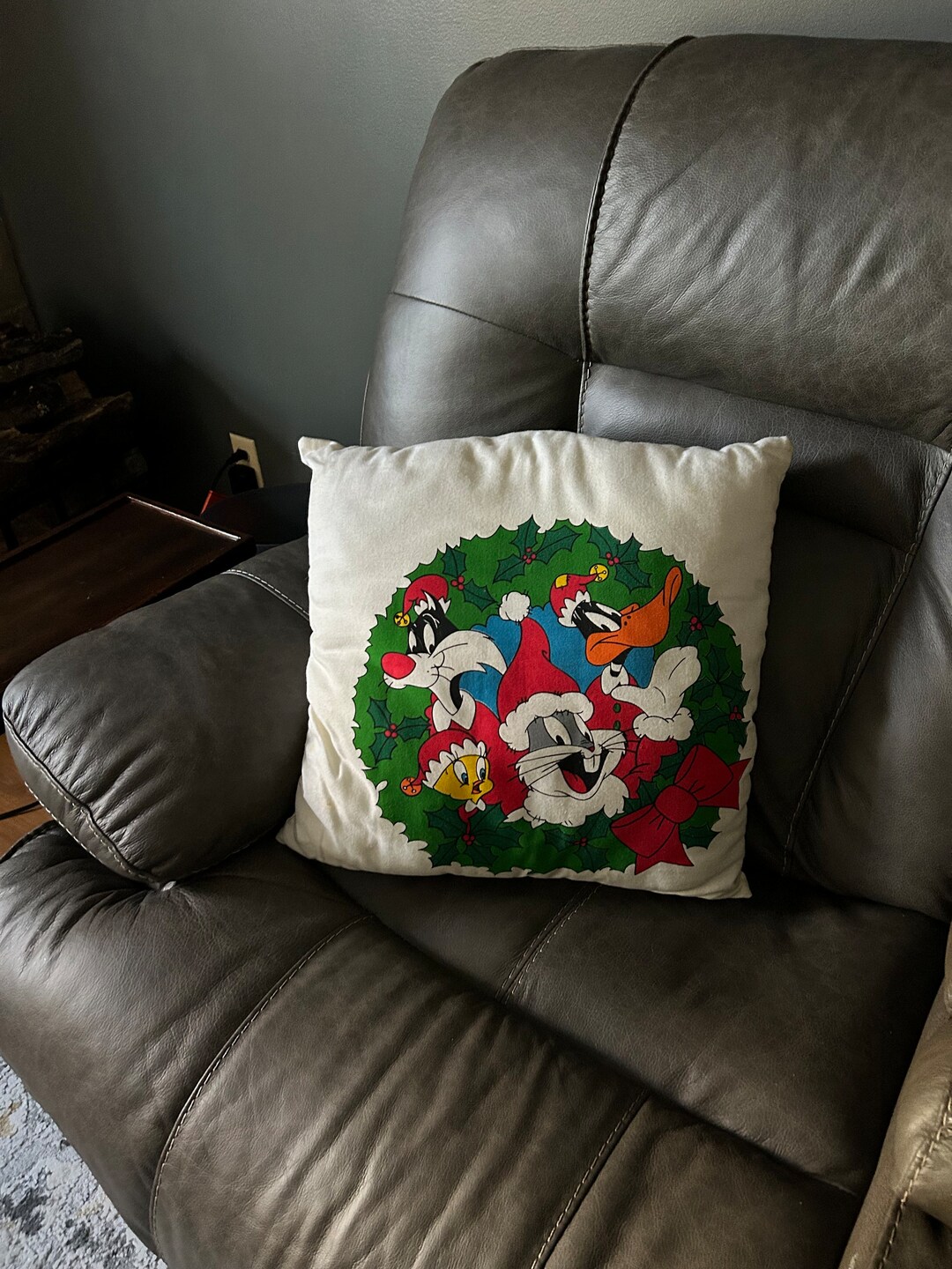 Vintage Disney Christmas Pillow, Christmas Decor, Holiday Decor, Disney