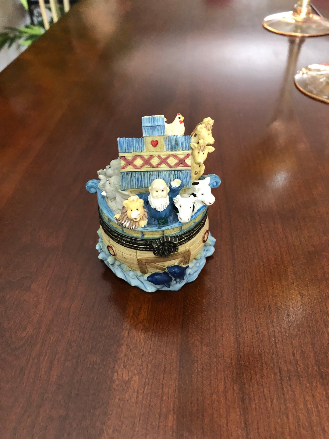 Cute Vintage Noah Trinket Box Trinket Box Vintage Trinket Etsy