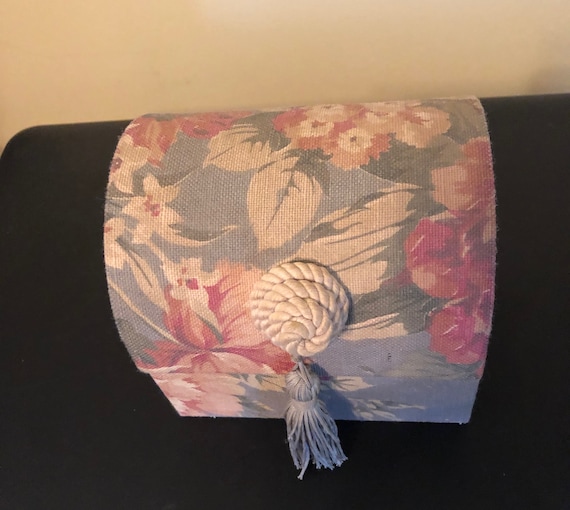 vintage fabric jewelry box Gem