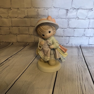 Vintage Precious Moments &#39;You&#39;re O.K. Buy Me&quot;, 2002 Precious Moments Figurine, Collectors Figurine, Gift For Girl, Hand Painted Figure