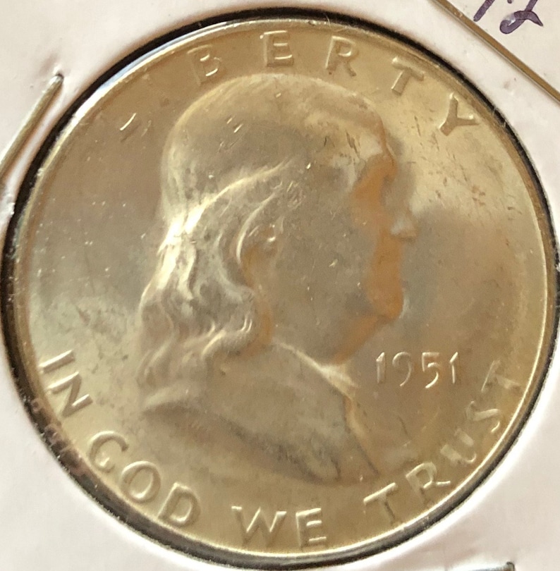 1954-D Franklin Half Dollar //// Gem BU *FBL* //// 90/% Silver //// 1 Coin 1