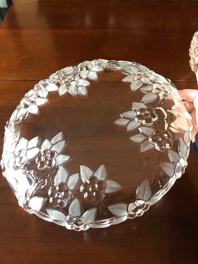 Vintage Crystal Serving Platter and Bowl Crystal Clear Etsy