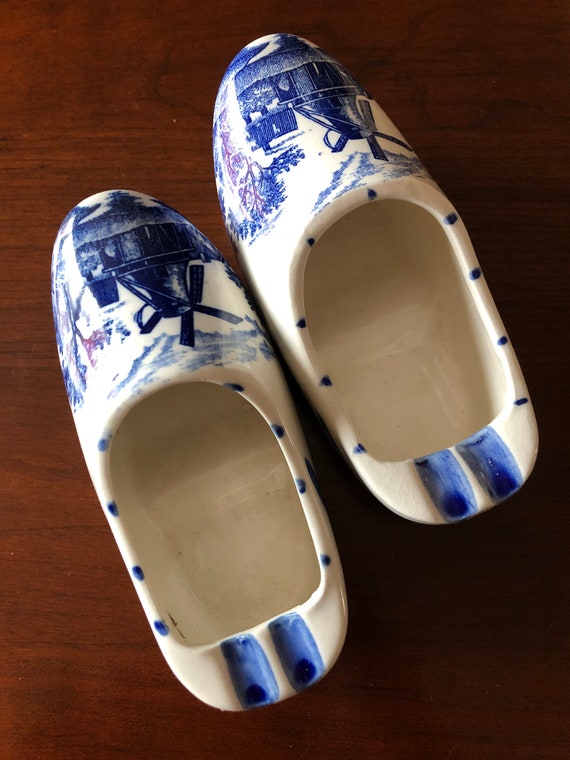 Vintage Blue And White Hand-Painted Delft Holland… - image 10