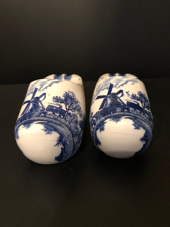 Vintage Blue And White Hand-Painted Delft Holland… - image 4