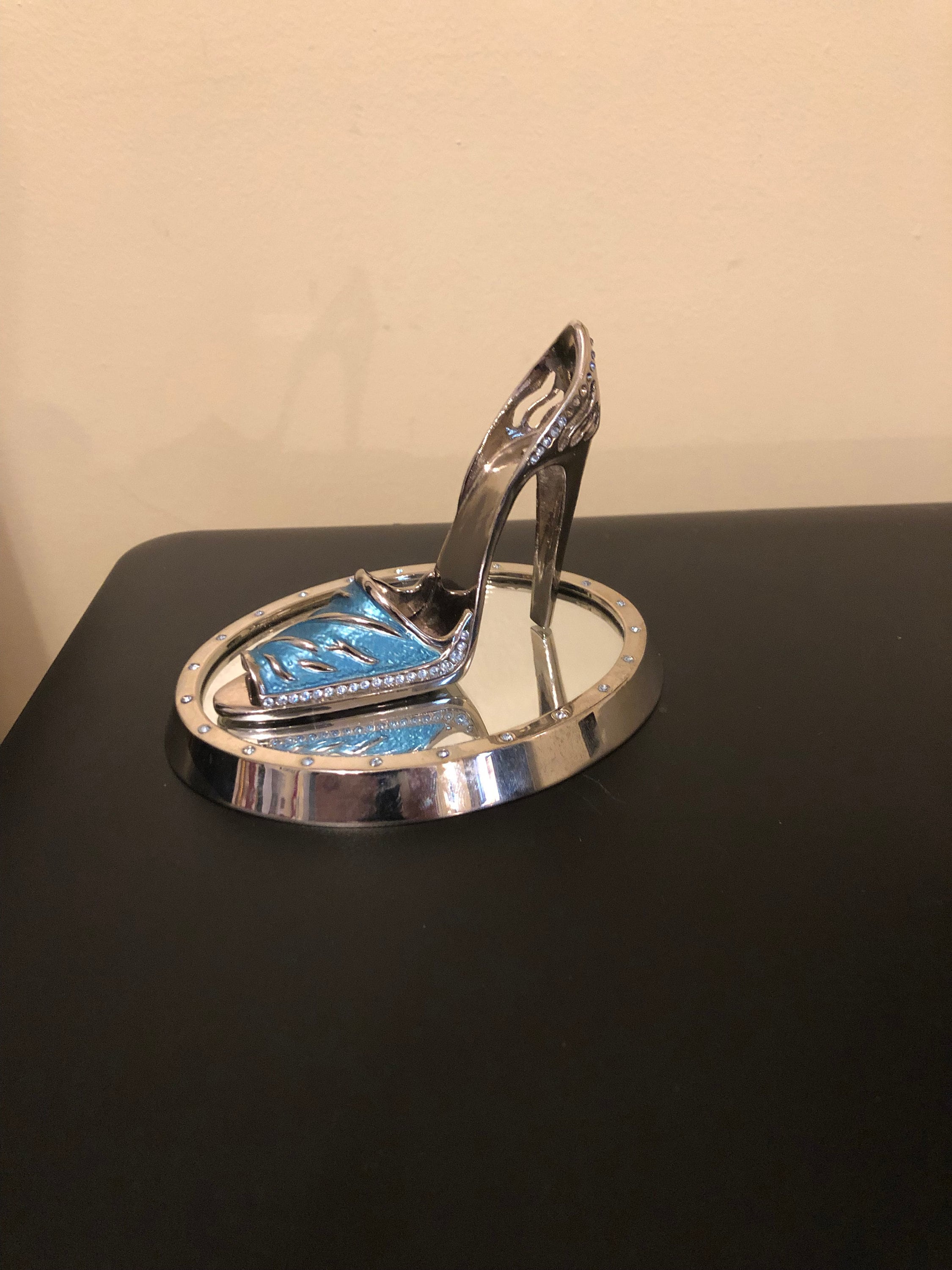 Vintage Juju Palais Royal Mini Shoe, Swarovski Crystals, Blue