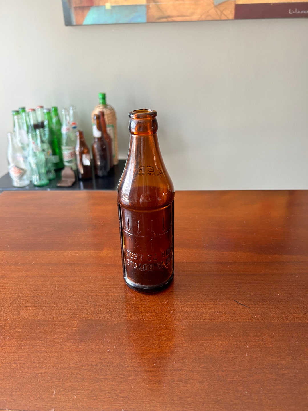 Vintage Certo Pectin Bottle With Embossed Front, Amber Brown Glass