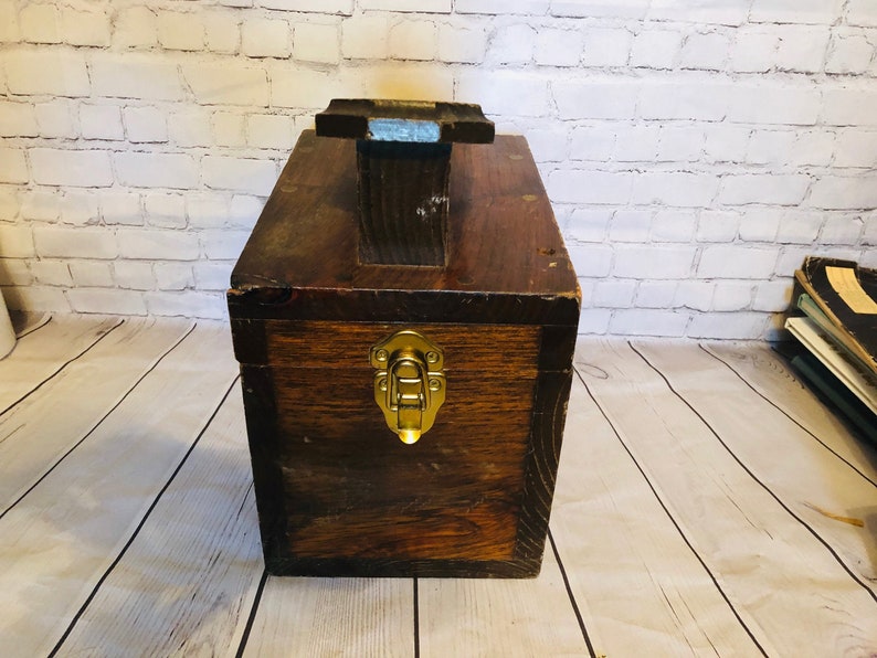 Vintage Shoe Shine Box By Brookstone Wooden Shoe Shine Box