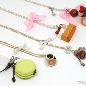 Au choix : collier Sautoir gourmand gâteau image 1