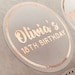 Personalised ROSE GOLD Birthday Party Sweet Bag Stickers 18TH 21ST 30TH FOILED