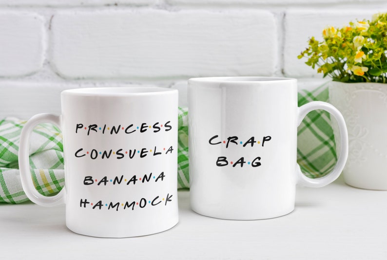 Princess Consuela Banana Hammock and Crap Bag Mug Set Friends Etsy