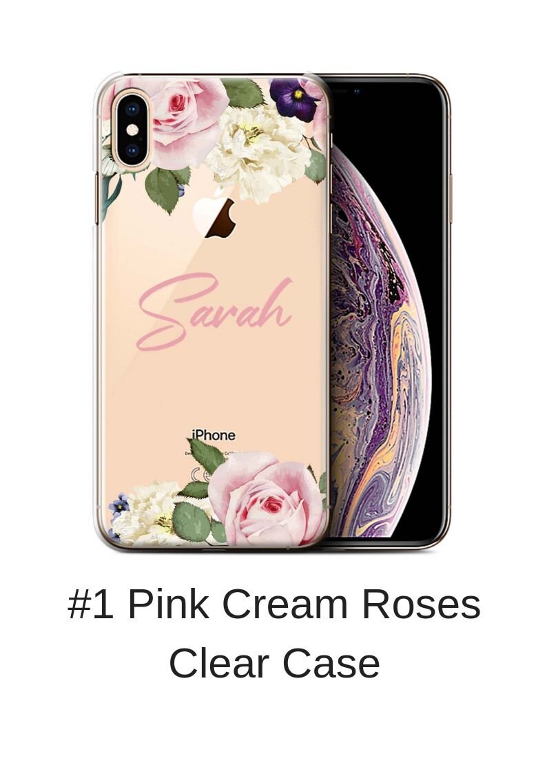 Personalised Floral Phone Case iPhone XR XS Max Flower Case Etsy