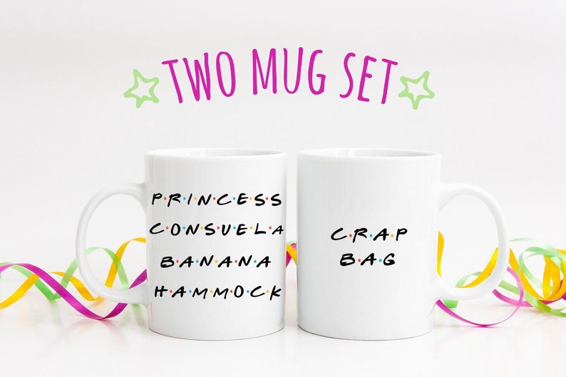 Princess Consuela Banana Hammock and Crap Bag Mug Set Friends Etsy
