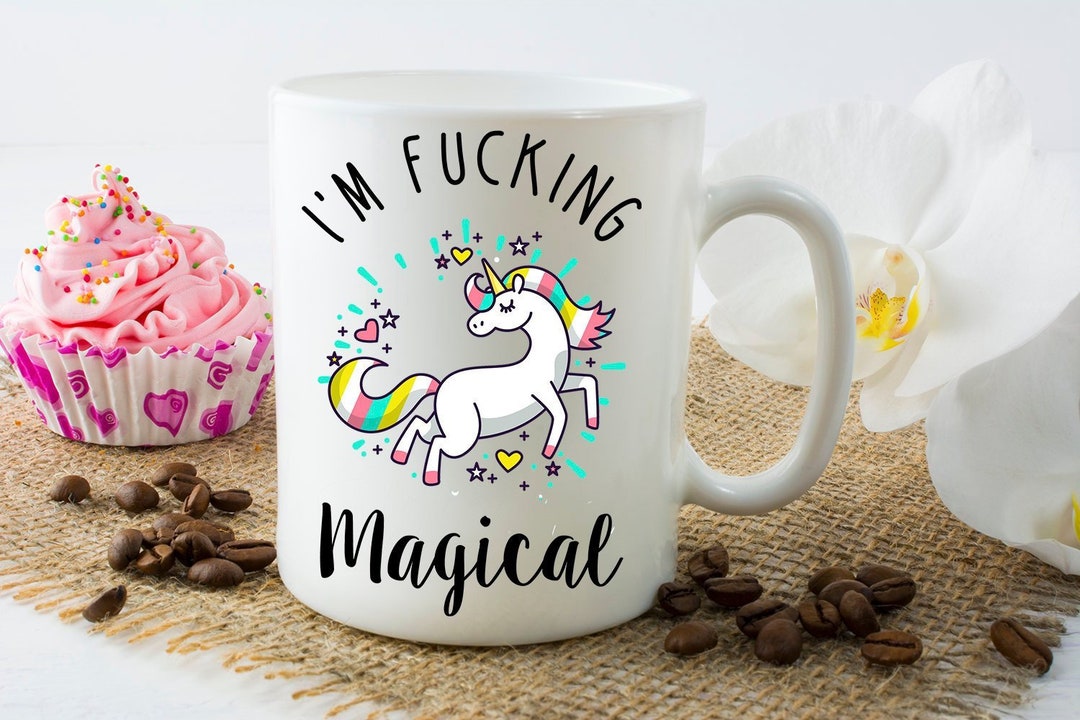 Unicorn Mug Funny Unicorn Coffee Mug Cute Rainbow Unicorn Etsy