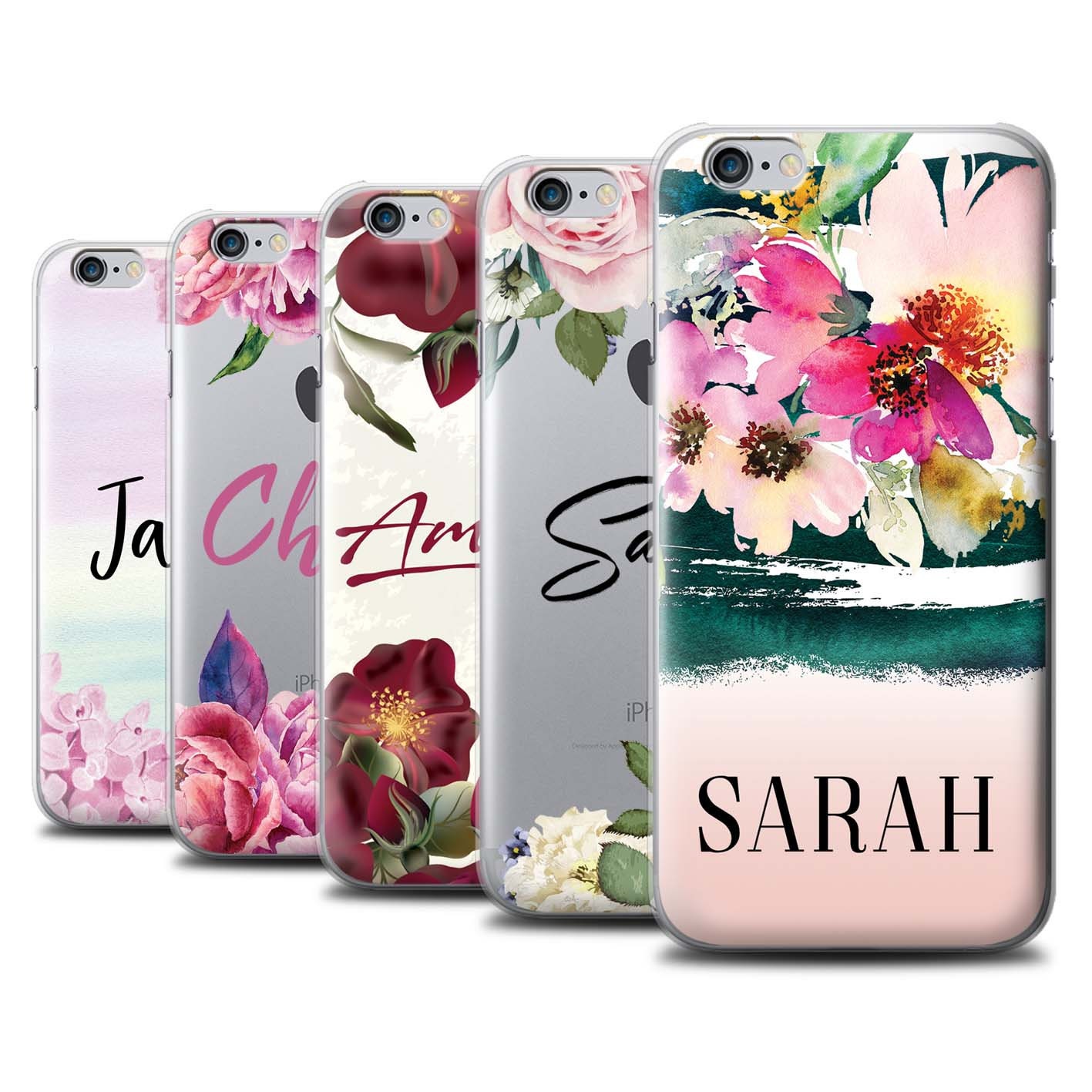 Personalised floral iphone xs case Clearance