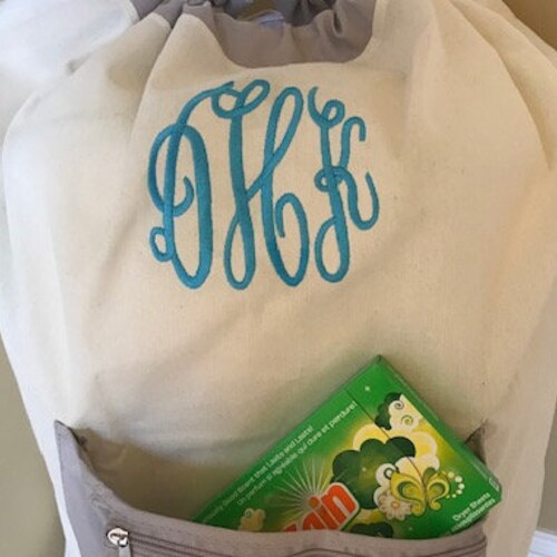Monogrammed Laundry Bag Graduation Gift Large Laundry Etsy