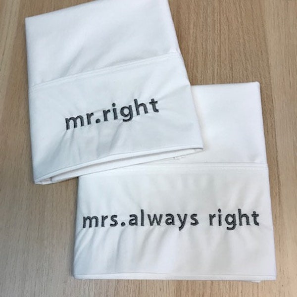 Wedding Pillowcases Etsy