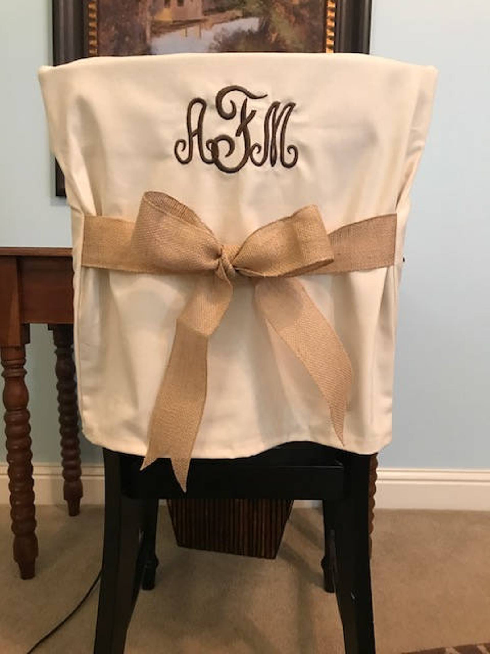 Desk Chair Covers/monogrammed Dorm Chair Back Cover / Etsy