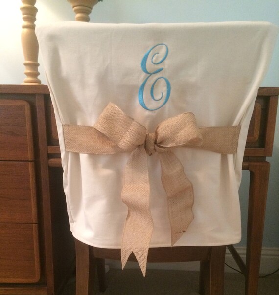 Desk Chair Covers monogrammed Single Initial Chair Back Cover Personalized Chair Cover Design Your Own One Size Fits Most Etsy