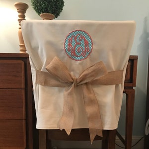 Desk Chair Covers/Monogrammed Chair Back Cover / Personalized chair Cover / Design Your Own / One Size Fits Most
