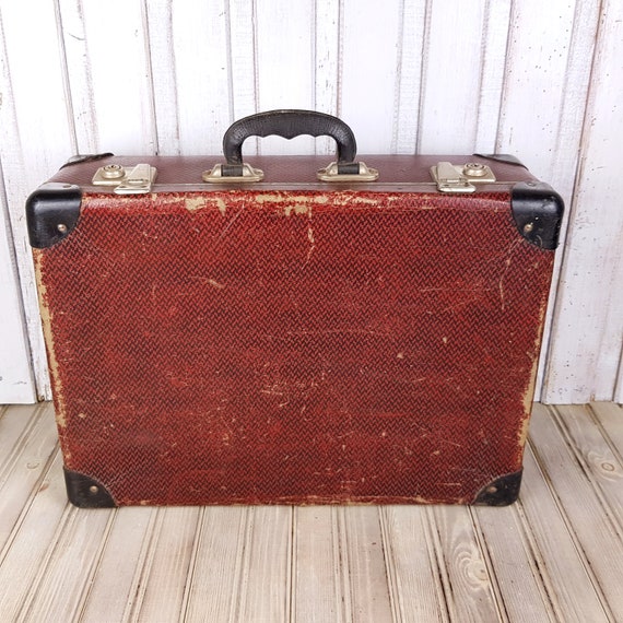 Vintage suitcase, Old suitcase, Cardboard suitcase