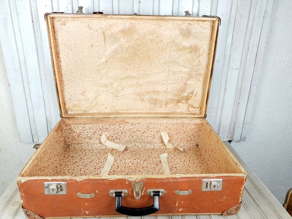 Vintage big suitcase, Old suitcase, Cardboard sui… - image 5