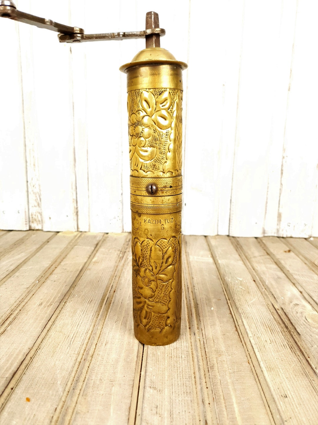 Antique Brass Pepper Mill, Grinder, Brass Pepper Grinder, Pepper Mill