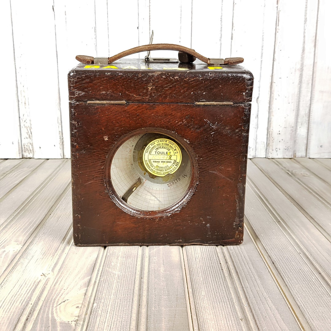 Racing Pigeon Clock With Wooden Case Toulet Imperator, Belgian Clock