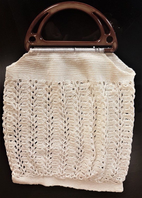 Bolso con asas de plastico bolso tejido a mano bolso vintage bolsa Boho bolsa tejida con nudos bolso de mercado vintage bolso de ganchillo tejido a mano bolso Etsy Espana