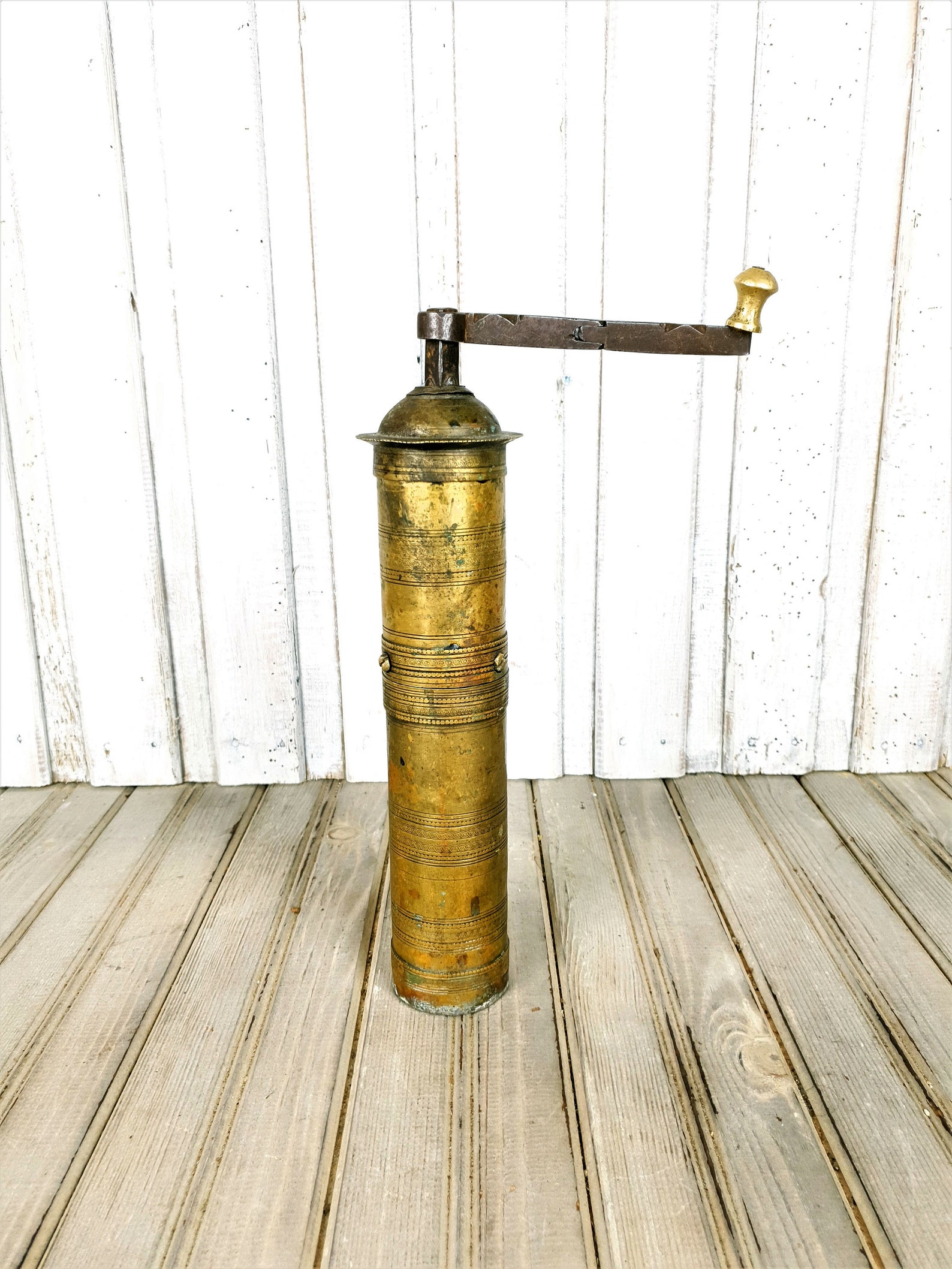 Grinder Brass pepper grinder Vintage brass pepper mill Etsy