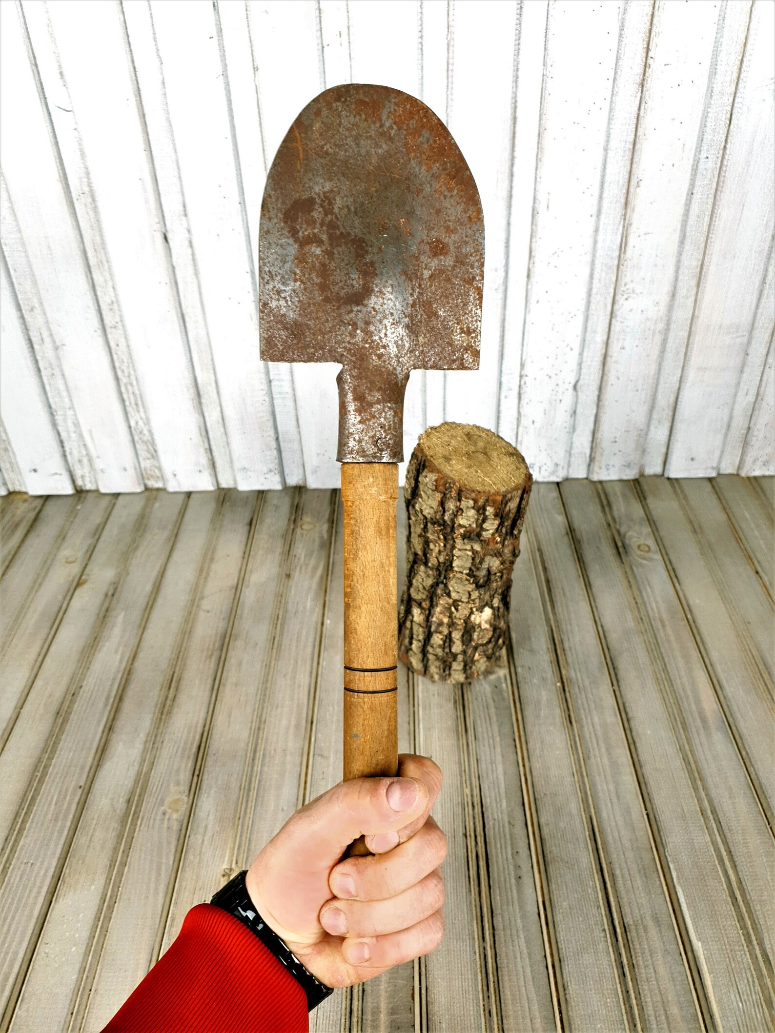 Vintage Army Shovel Old Military Shovel Wooden Handle Metal Etsy