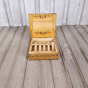 Custodia per sigarette in legno, scatola di sigarette vintage, scatola di sigari in legno, scatola di tabacco, scatola intagliata a mano, scatola colorata per sigarette