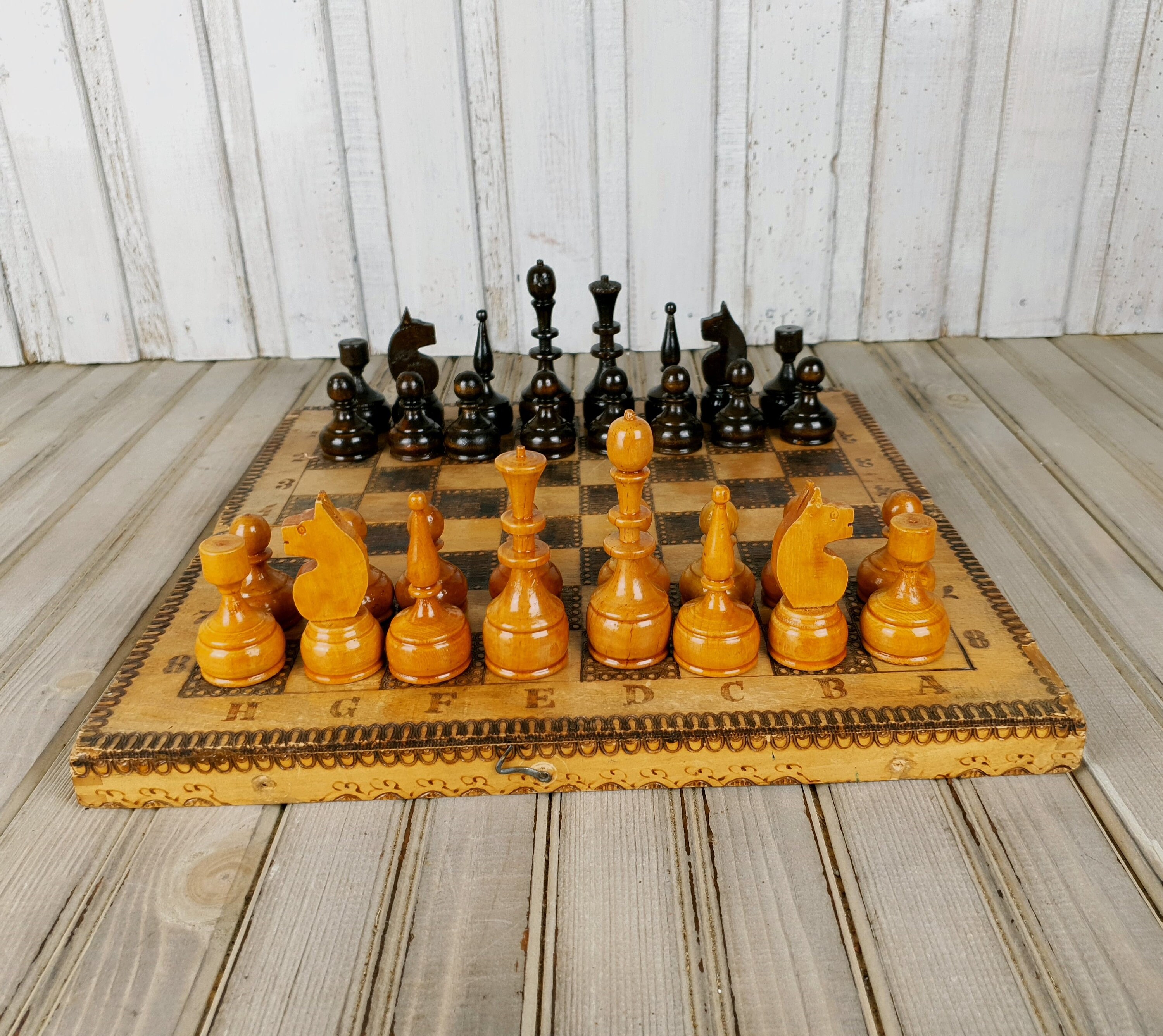 MEDIEVAL CHESS SET 9 King Arthur Handmadeantiqued Ivory 