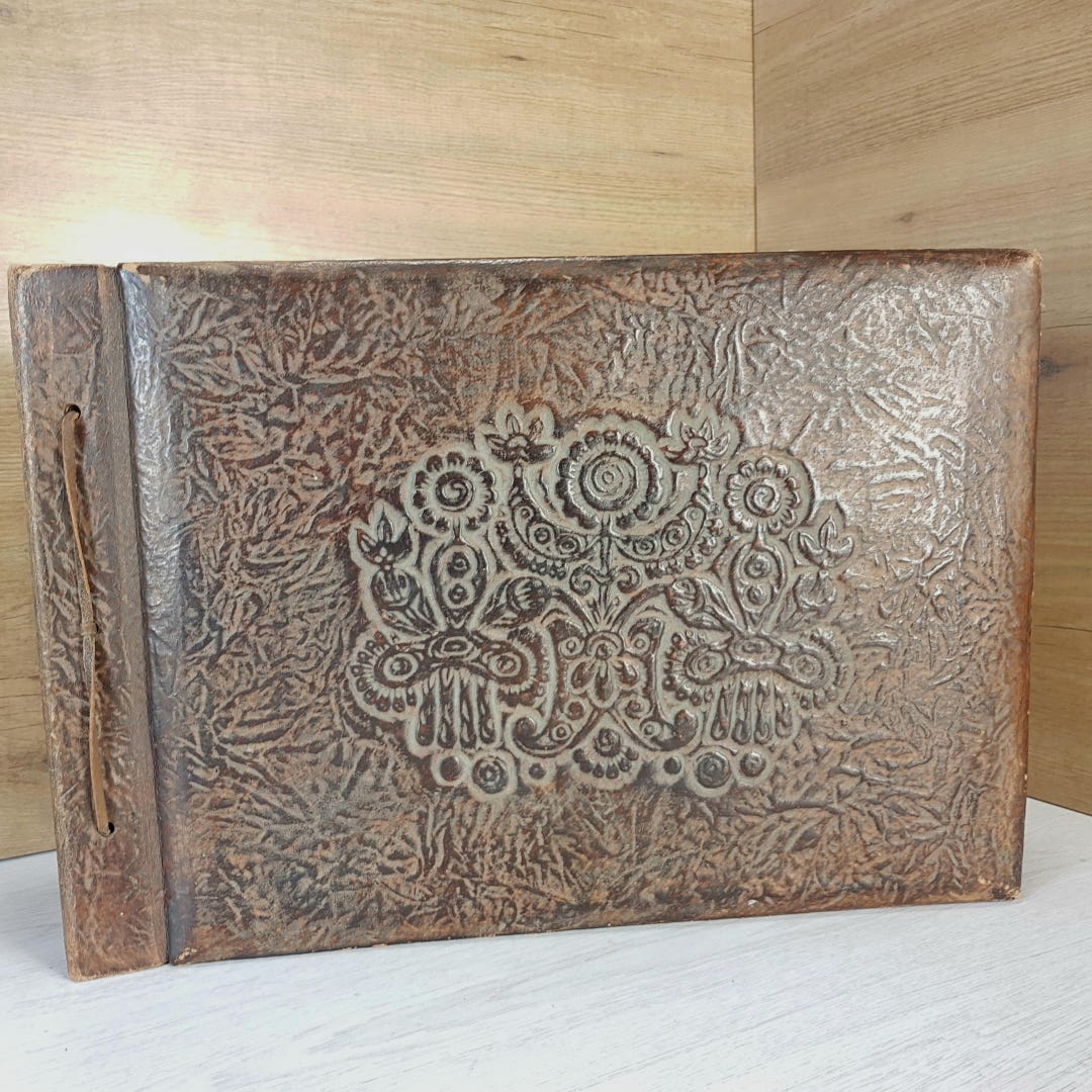 Old Photo Album Vintage Leather Photo Album Photo Album From Etsy