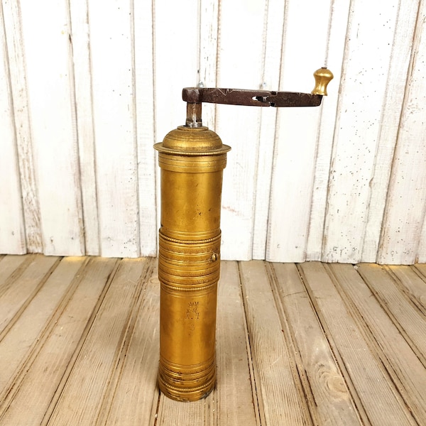 Brass Salt and Pepper Grinder Etsy