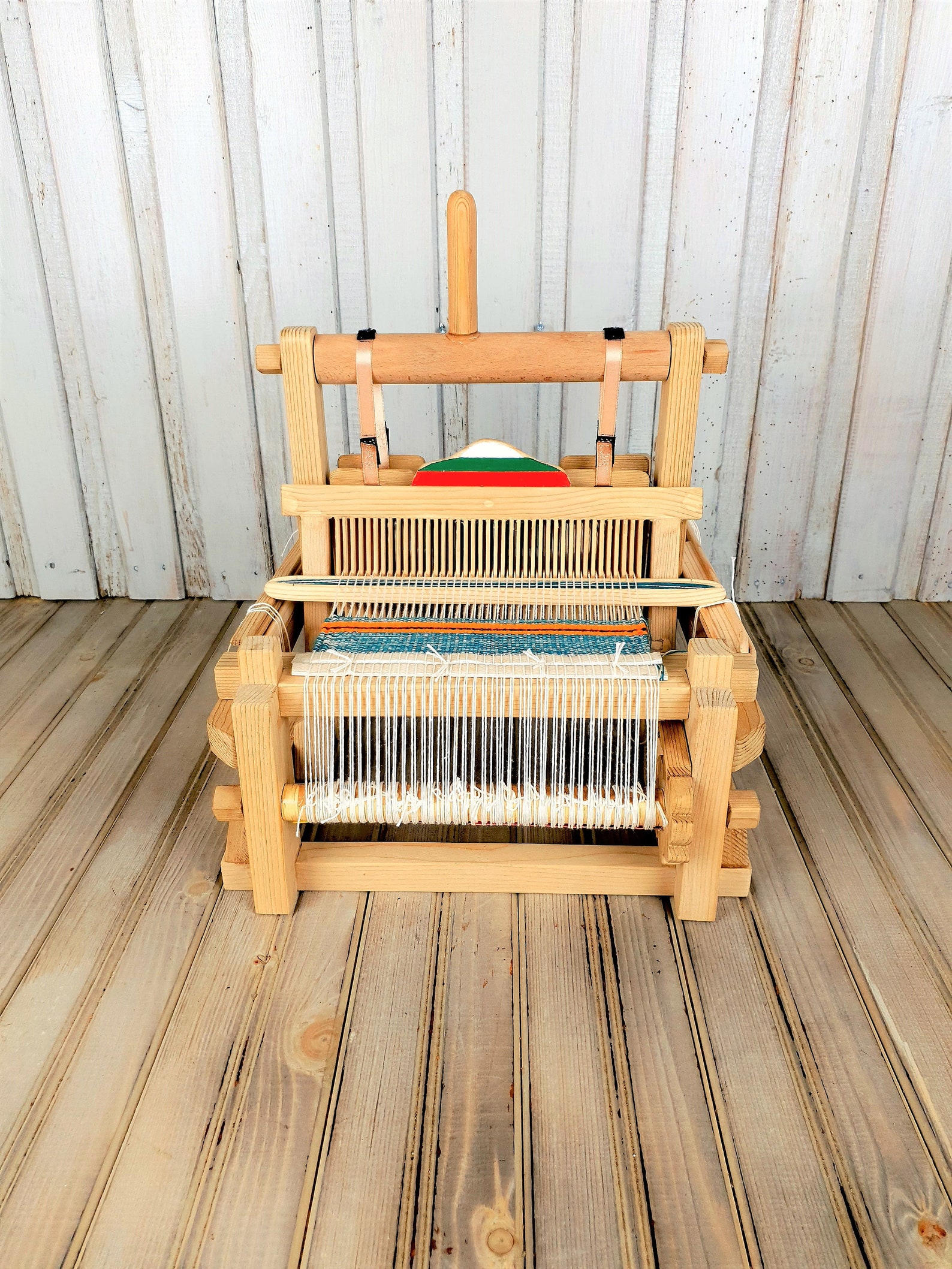 Large wooden weaving loom Vintage weaving loom Wooden loom Etsy
