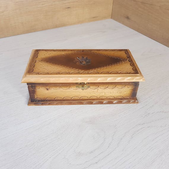 vintage wood box 1980s