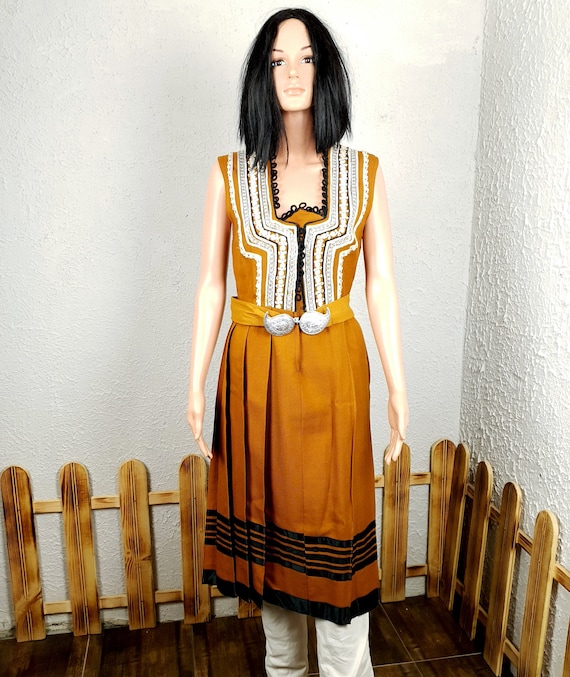 Аuthentic national dress, Hand-embroidered dress,